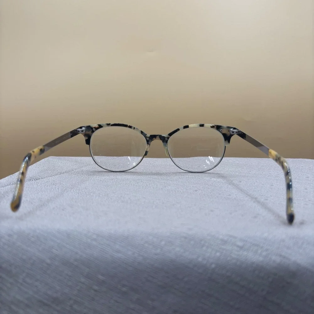 Georgina C5 Cat Eye Eyeglasses Gunmetal Tortoiseshell 51-18-135 Semi-Rimless